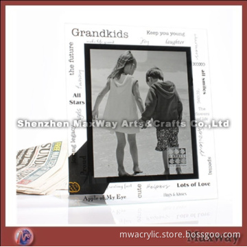 Desk Top Acrylic Large Grandkids Photo Frame